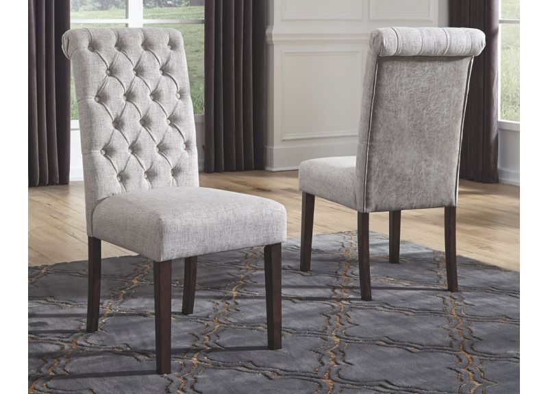 Wooden Dining Chair with Soft Fabric Layback and Tufted Back Design - Glenroy